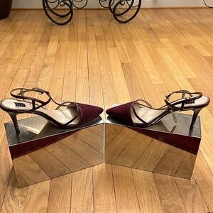 White House Black Market Burgundy Heels